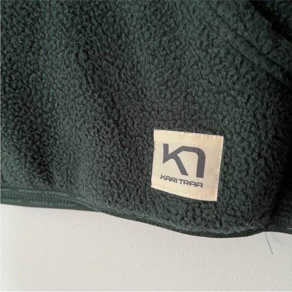 Kari Traa Rothe Green Fleece Hooded Pullover Women’s Size Large - Picture 3 of 9
